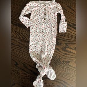 Lou Lou and Company: knotted newborn gown/ pajama Baby girl floral print